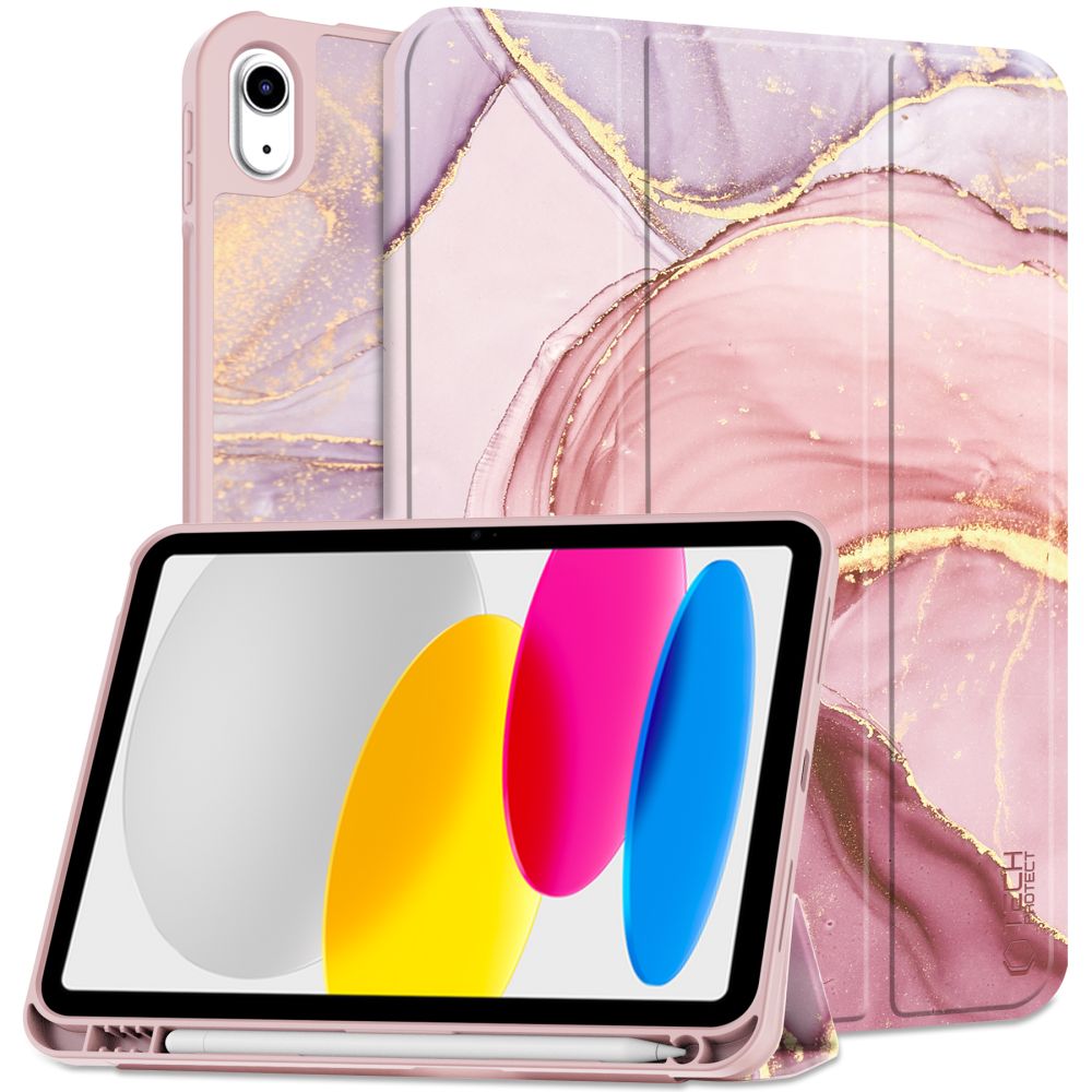 Etui z klapką Tech-Protect SC Pen do Apple iPad 10 gen. 2022, różowe